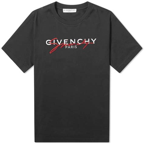 givenchy t shirt black logo|givenchy graphic crewneck t shirt.